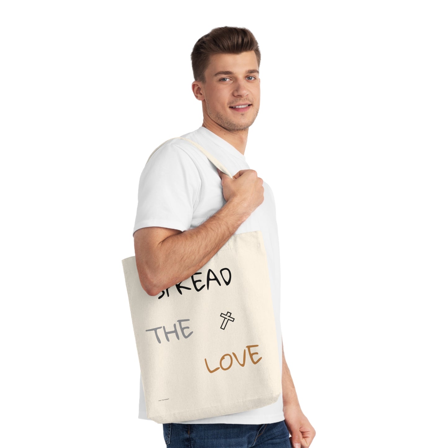 Woven Tote Bag Spread The Love